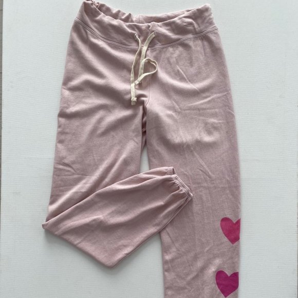 Sundry Pants - Sundry Drawcord Jogger Sweatpants Heart Print